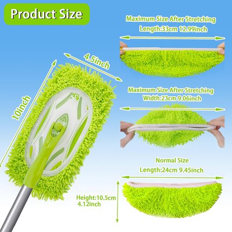 Convient pour les chiffons de nettoyage à sec. Tampons humidifiants en microfibre compatibles avec les recharges de lingettes de nettoyage de rechange pour balai Swiffer, pour le nettoyage des sols en (1/4)