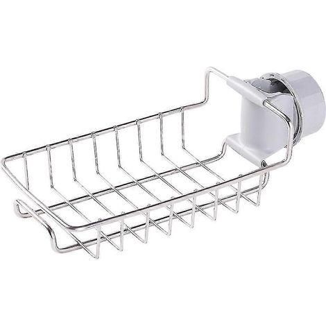 Étagère de rangement pour robinet, organisateur d'évier de cuisine, porte-éponge en acier inoxydable pour robinet d'évier, organisateur d'évier pour accessoires de cuisine et de salle de bain