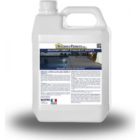 Adjuvant ciment étanche et souple - 2 Kg Blanc laiteux - MATPRO