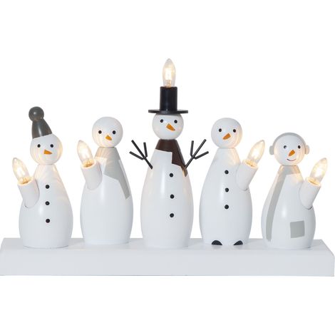 Star Trading lampe décorative 'Bonhomme de neige', bois, blanc (1/5)