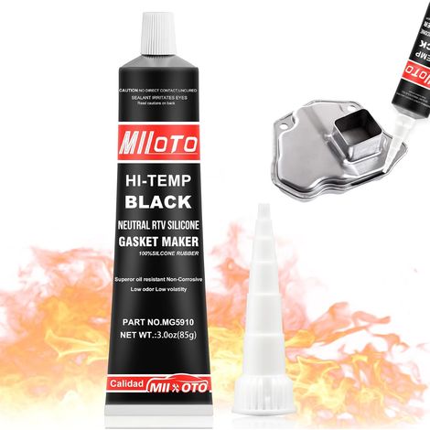 Pate a Joint Moteur,Silicone Haute Temperature,Joint Silicone Noir (1/5)