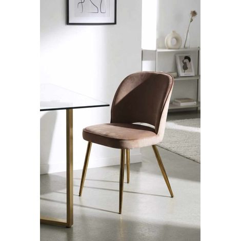 Sillas Comedor - Silla Golden Lunza Terciopelo - Champán (1/4)