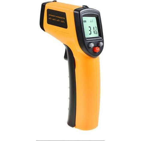 Infrarot-Thermometerpistole (-50 °C bis 400 °C), berührungsloses Laser-Thermometer mit LCD-Display für Kochen/Grillen/Pizzaofen/Sencha/Kühlschrank/Auto (1/5)