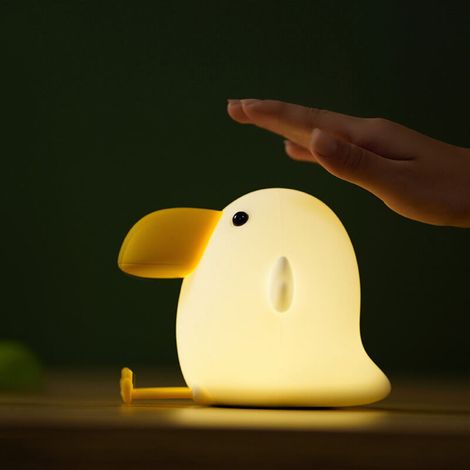 1pc Kids Night Light, USB Cute Silicone Bird Nursery Lamp for Baby and Toddler, Animal Night Light for Boys and Girls Bedroom Nursery (1/5)