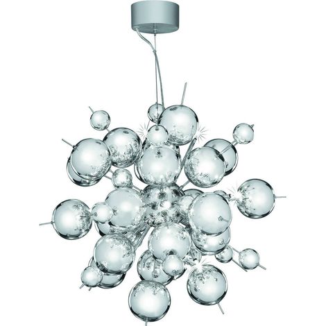 Searchlight Molecule - Luminaire suspendu à 12 ampoules au fini chrome, ampoule G4 (1/3)
