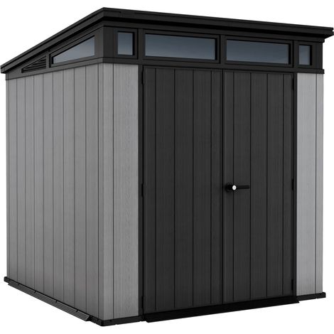 Keter Artisan 7x7 Gerätehaus 2.0 – Wetterfestes Gartenhaus mit Boden und Pultdach