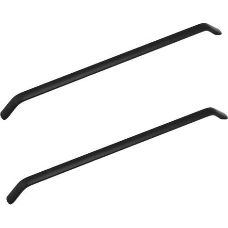 AIDUCHO 2 tiradores negros de aleación de aluminio de 320 mm para armarios de cocina, puertas, roperos, cajones y muebles de dormitorio, con tornillos. (1/5)