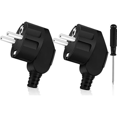 250 V 16 A Male Plug with Screwdriver Black (1/5)