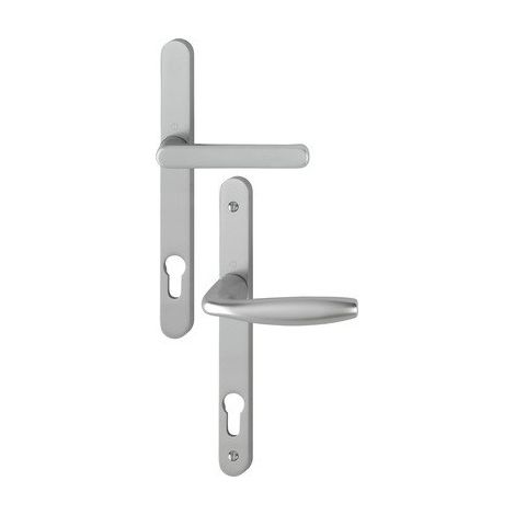 Hoppe – Poignée de porte coulissante aluminium – Plaque étroite à saillie réduite – Design moderne pour bâtiments publics – Fixation visible M4