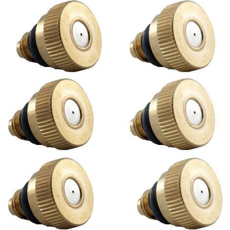 6x/set Misting System Nozzle Low Pressure Atomizing Misting Sprayer Water Hose Nozzle for Greenhouse Landscaping Multicolor (1/5)