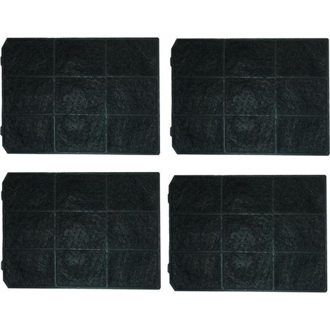 4er Pack Aktivkohle-Filter - Ersatz für Smeg KITC3R zum Umluftbetrieb - passend KSET610X, KSET910X