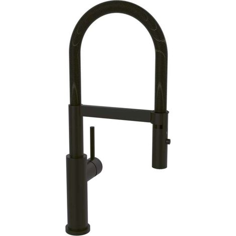 Villeroy & Boch Spültischarmatur Steel Expert Compact Window, 360° Schwenkbereich, 2 Strahlarten, Schwarz Matt (1/4)