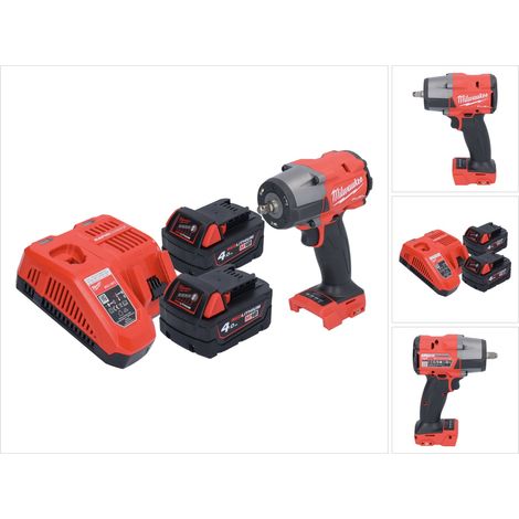 Milwaukee M18 FMTIW2F38-402 Akku Schlagschrauber 18 V 745 Nm 3/8" Brushless + 2x Akku 4,0 Ah + Ladegerät (1/5)