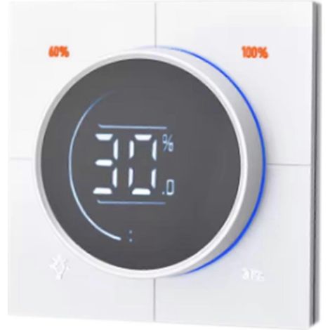 Variateur MOSFET à bouton infini, interrupteur mural Zigbee 3.0 pour panneau PC, affichage numérique LCD, variation d'intensité en fin de course, blanc (1/5)