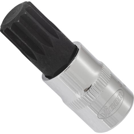 Schraubendrehereinsatz ∙ V6112 ∙ 3/8 Zoll (10 mm) Vierkant hohl ∙ Innen Vielzahn Profil XZN ∙ SW M14 (1/2)