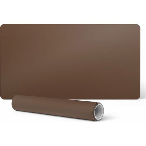 Protector de vinilo para el lugar de trabajo, color marr贸n, 100x50 cm