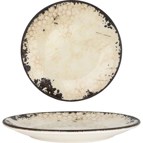 6 x assiettes plates DALLAS - 21cm - Porcelaine - Rinart
