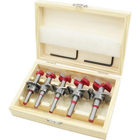 Set di punte Forstner Dailygoody per la lavorazione del legno, 5 pezzi, regolabili (1/5)