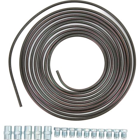 GARRYFIZH Kit de ligne de frein 5m cuivre nickelé (épaisseur 0.7mm) - Pour système de freinage hydraulique