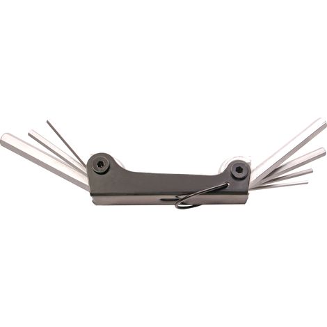 SW-Stahl Innensechskant-Schlüsselsatz im Klapphalter, 7 teilig, 2-10 mm, 04350SB