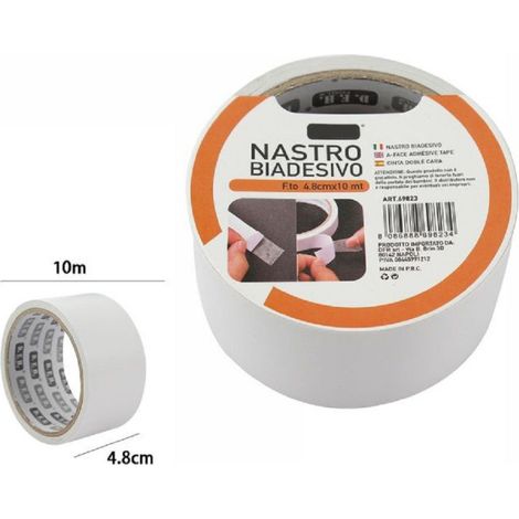 Rouleau De Ruban Adhésif Double Face Super Solide 4,8 Cm X 10 Mètres 69823