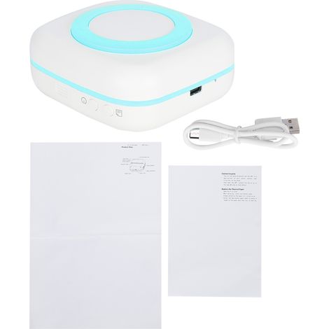 Mini Printer 200DPI Portable 8.8x8.5x3.7cm TypeC Thermal Printing Device with 800mAh Battery(Blue ) (1/5)