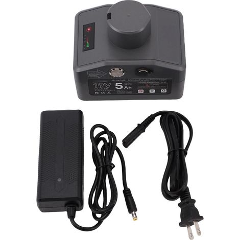 Batería externa portátil compatible con antenas parabólicas rectangulares, con kit de montaje y adaptador de CA. Fuente de alimentación recargable, plug-and-play, 95 Wh, 5 Ah, enchufe estadounidense,  (1/5)