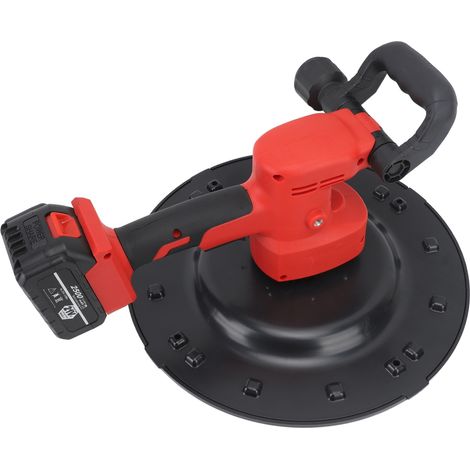Machine à plâtrer électrique pour la finition des murs Machine à plâtrer pour béton et mortier de ciment alimentée par batterie lithium-ion, livrée avec deux batteries et un chargeur (1/5)