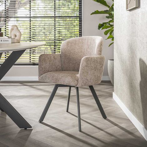 Fauteuil pivotant moderne en tissu Ambrose (lot de 2)