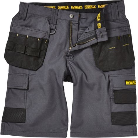 DeWalt Cheverley Work Shorts Grey Lightweight Cargo Short Double Stitched W40 (1/4)