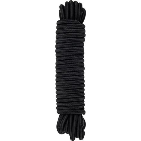 UlisemTendeur Élastique Noir, 8 mm x 10 m, Corde en Polypropylène pour Fixation