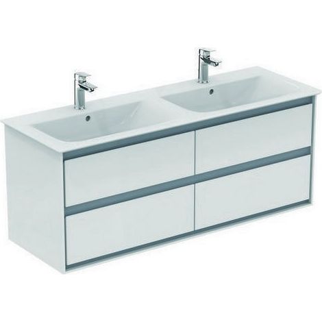 CONNECT AIR 1300 mm frente de cajón superior, blanco brillo y mate para mueble bajo lavabo doble IDEAL STANDARD
