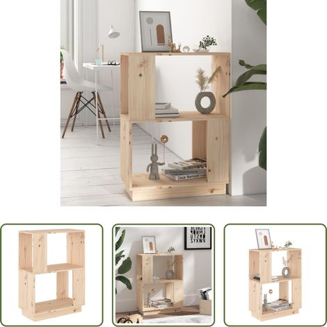 vidaXL Étagère décorative - Bibliothèque/Séparateur de pièce 51x25x70 cm Bois de pin solide (1/5)