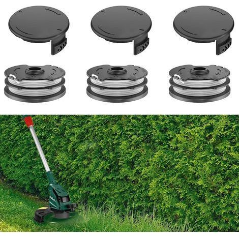 Lot de 3 Bobines avec Couvercle de Bobine pour Parkside PRTA 20-Li A1- IAN 311046, PRTA 20-Li B1- IAN 330831, PRTA 20-Li B2- IAN 334231, PRTA 20-Li C3- IAN 351753,PRT 550 A3- IAN 351652