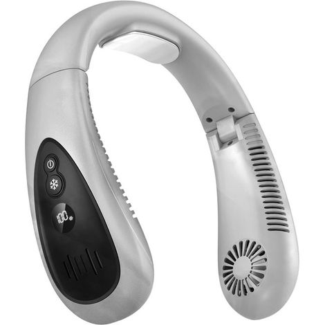 Ventilatore da collo,ventilatore USB ricaricabile da 5000 mAh,mini ventilatore per uomo e donna,ufficio e esterni (grigio) (1/5)
