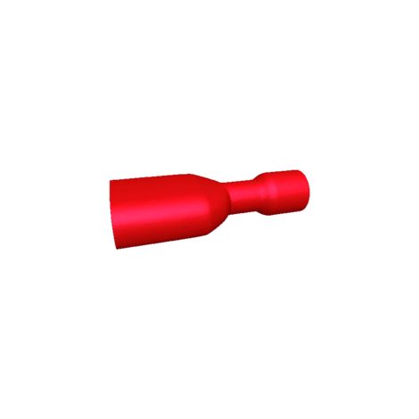 cosses 6.35 x 0.8 mm femelle isolées rouge - boite de 100