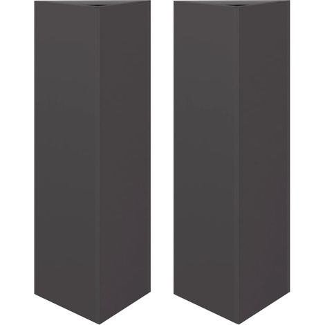 Maison Exclusive - Fioriere da Giardino 2 pz Nere Triangolari 30x26x75 cm Acciaio