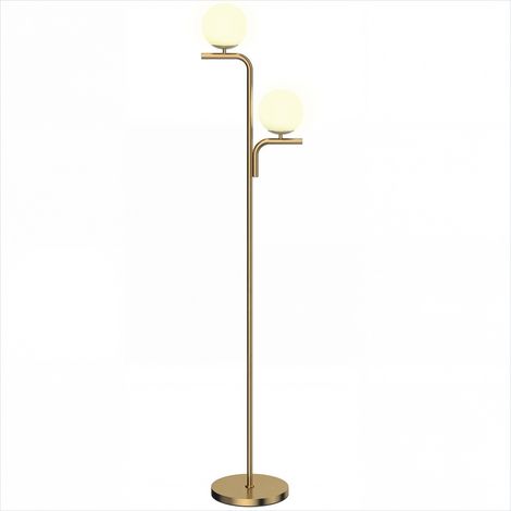 Lampe de table Double tête en verre lampadaire sur pied (1/5)