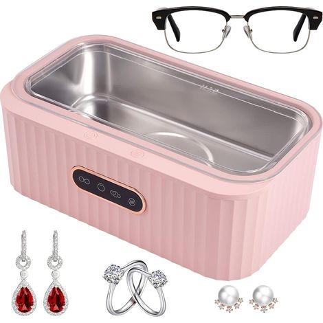 Nettoyeur à Ultrasons 400ML, 45KHz Machine de Nettoyage et entretien Professionnel, avec 4 Modes de Nettoyage,Fonction Tactile (1/5)