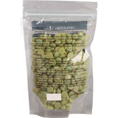 100 g/sachet de cire dépilatoire sans bande pour les bras et les jambes, à base de grains de cire dure (thé vert) (1/5)