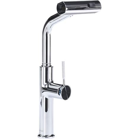 Rubinetto da Cucina Girevole ed Estraibile con Spirale a Molla Aeratore 2 Modalità di Getto Miscelatore Acciaio Inossidabile Grigio Peguche (1/5)