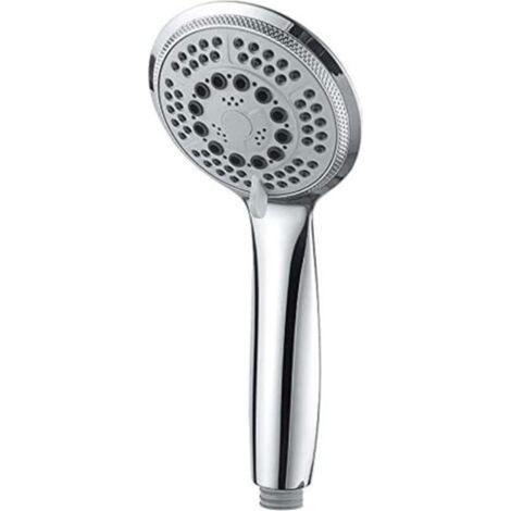 COMPLENTO-G804 Douchette à Main 5 jets pour Salle de Bain, Moyen Pommeau de Douche (G1/2 pouces, 100mm), Chrome (1/5)