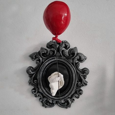 1 Farbe: wie abgebildet. Material: Kunstharz. Gothic-Hexenhand-Figur für Halloween, zur Wanddekoration.