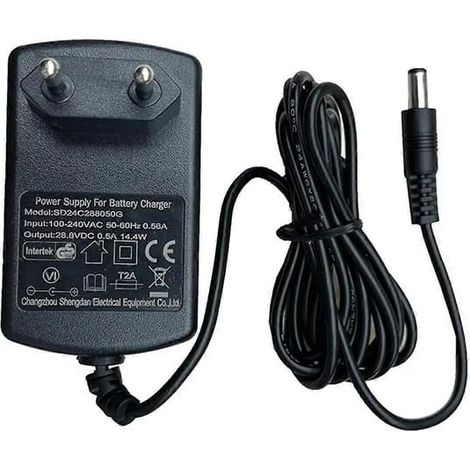 Chargeur standard européen 28,8 V CC 500 mA pour voitures jouets et voitures électriques pour enfants (accessoires inclus). Prise UE. (1/4)