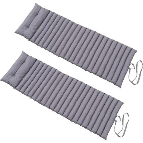 2er set liegematratzen 180cm anthrazitgrau - Red Deco - 2X SORMIOU GRIS ANTHRACITE