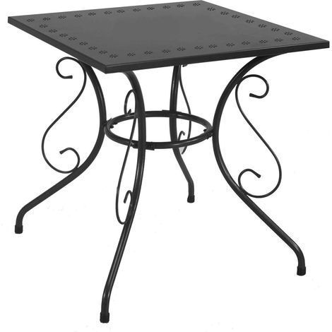Tavolo da Giardino 70x70xh72 cm in Metallo New Old Antracite (1/3)