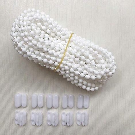 Chaînette blanche de 10 m avec 10 connecteurs pour stores vénitiens verticaux - Pièces de rechange (1/3)