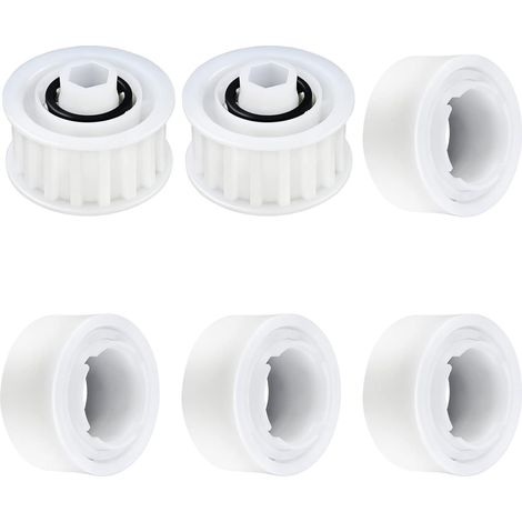 Roue de guidage en 4 pièces avec 2 poulies - 2 x 2. compatible Nautilus CC - été / jardinage - Lot de 4 pièces (1/5)