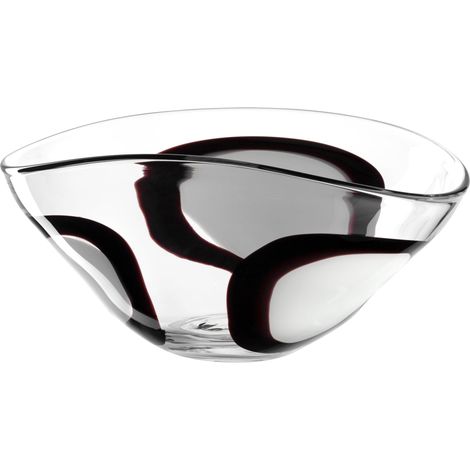 Bol en verre avec motif artistique Attire tous les regards sur la table ou le buffet Pour fruits, collations ou décoration Hauteur 16,5 cm (1/5)