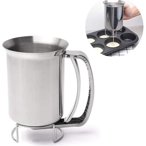 Distributeur de pâte à crêpes en acier inoxydable professionnel pour pâtisserie et pâtisserie pour une distribution en douceur (1/5)